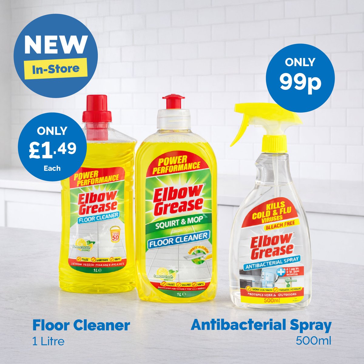 Poundstretcher1's tweet image. Clean smarter, not harder with our NEW Elbow Grease range in-store 💪
 #elbowgrease #new #poundstretcher