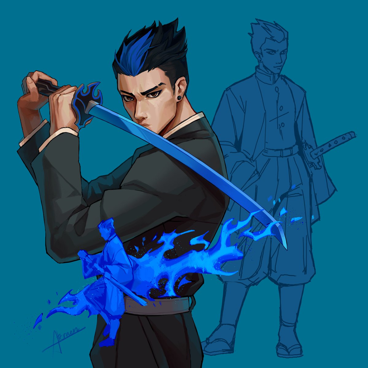 had to combine my hyperfixations  ꉂ(˵˃ ᗜ ˂˵)
demon slayer yoru
#valorantart #Yoru #valorantyoru
