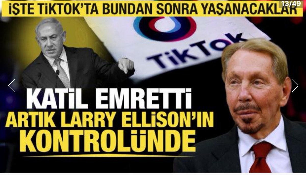 📌TİKTOK – ABD OPERASYONLARI İSRAİL DESTEKÇİSİ ORACLE KONTROLÜNE GEÇTİ‼️

#TİKTOK İSRAİL’İN

📌ABD’de #TikTok’un kullanıcı verileri ve operasyonel altyapısı artık Oracle üzerinden yürütülüyor.
‼️Gerekçe: “Ulusal güvenlik”.

📌Bu bir satış değil,
verinin kimin elinde olacağına