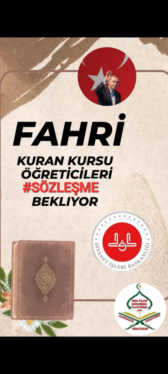 DİYANET PERSONELİNE AYNI İŞLERİ YAPTIRIP FARKLI HAKLAR SUNMAK
YASAL OLABİLİR AMA HELAL DEĞİLDİR!

#FAHRİ (GECİCİ)ÖĞRETİCİLERE #sözleşme yapılmalı

<a href="/mervangul56/">Mervan Gül</a>
<a href="/mehmetsaityaz/">Mehmet Sait YAZ</a> 
<a href="/AvOzlemZengin/">Av. Özlem Zengin 🇹🇷</a>
<a href="/AyanNilhan/">Nilhan AYAN</a>
<a href="/Avkthalilozturk/">Halil ÖZTÜRK</a> <a href="/DIBSafiArpagus/">Prof. Dr. Safi Arpaguş</a> <a href="/akbasogluemin/">Av. M.Emin AKBAŞOĞLU 🇹🇷</a> 
<a href="/isikhanvedat/">Prof. Dr. Vedat Işıkhan</a> <a href="/csgbakanligi/">T.C. Çalışma ve Sosyal Güvenlik Bakanlığı</a>
