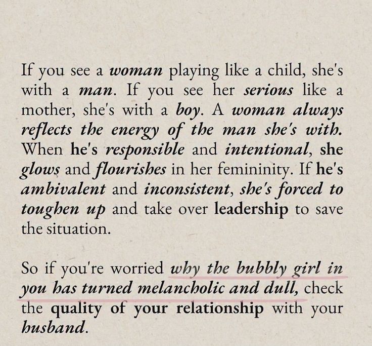“If you see a woman playing like a child”