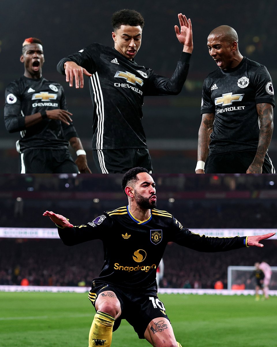 SI_FootballClub's tweet photo. The Emirates dance floor is open again for Manchester United players, and the dress code is once again black. https://t.co/FgWLDSBoYX