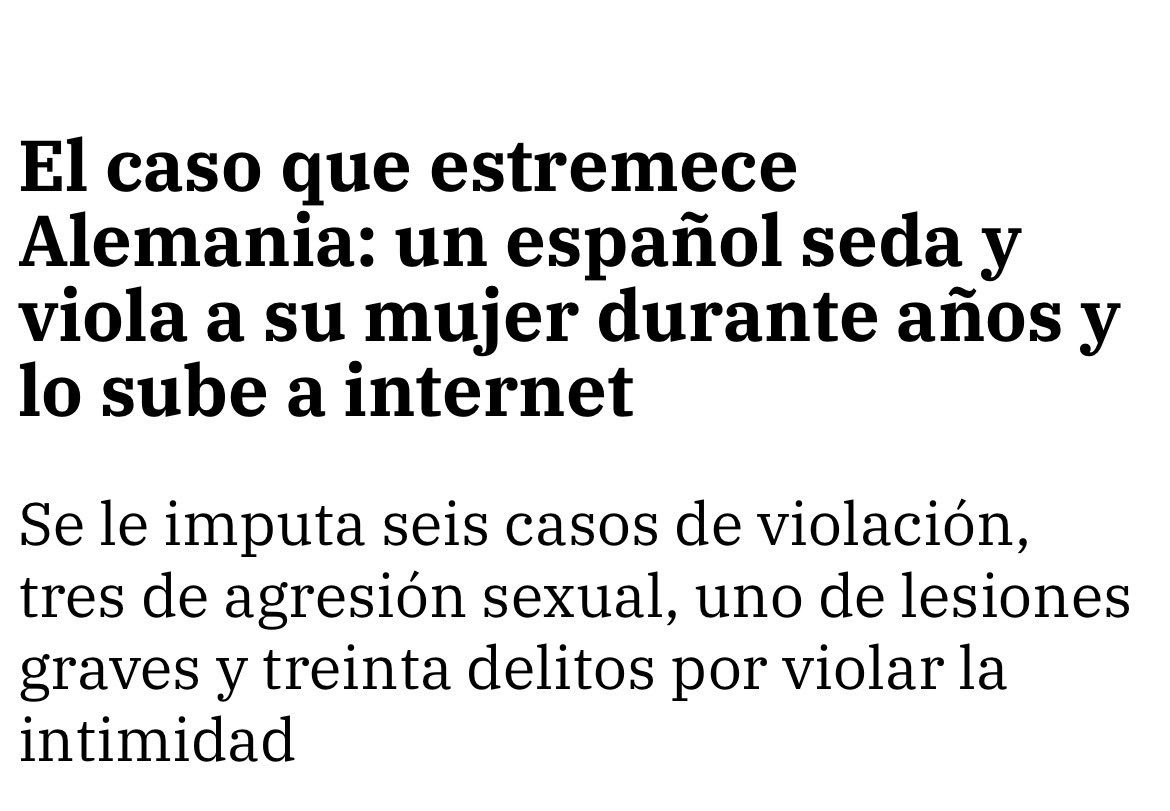 En Francia, Dominique sedó a su esposa Giselle por años para violarla y ofrecer a otros hombres violarla también.

En Alemania, Fernando P. sedó a su esposa para violarla y subir los vídeos a grupos de hombres que comparten la agresión. 

En Inglaterra, Phillip Young sedó a su