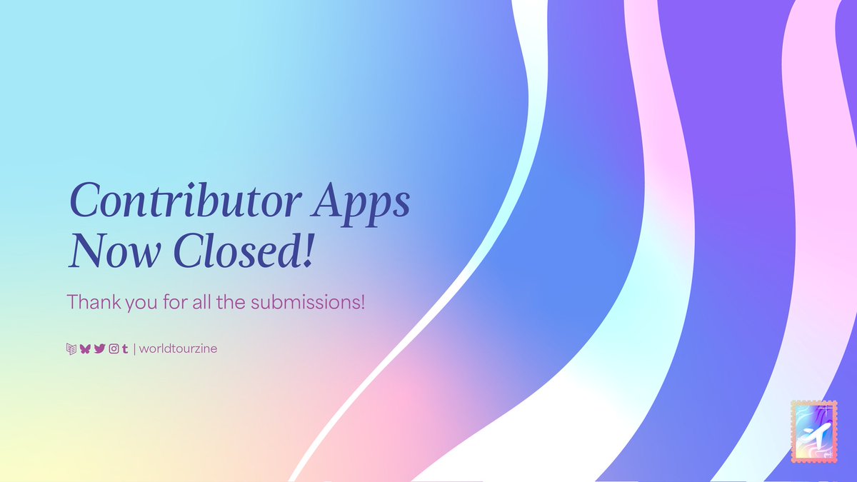 Contributor Apps are now closed! Thank you to everyone who applied to KPDH: World Tour Zine! Results will be sent via email on Feb 7th!