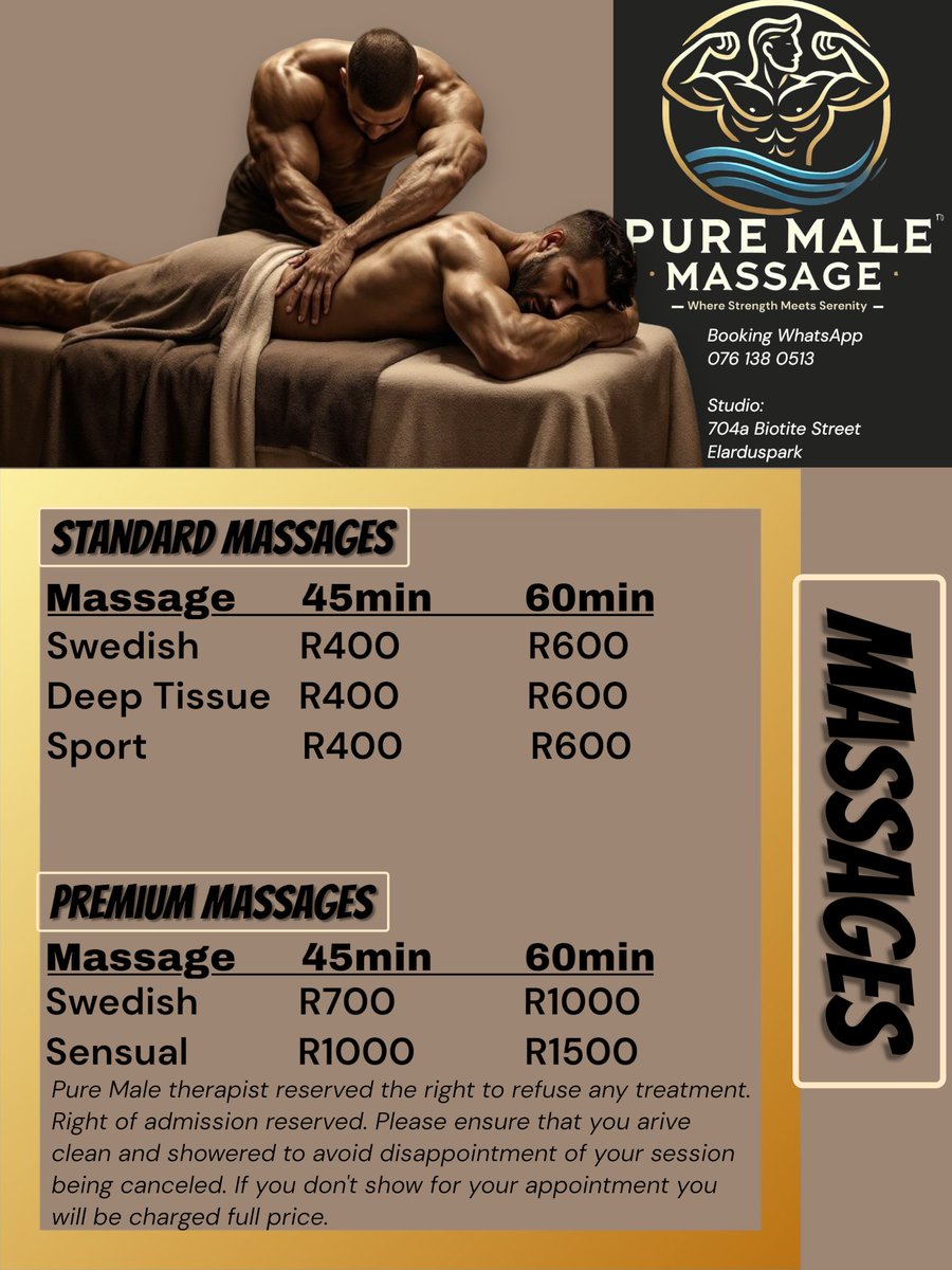 PureMale1's tweet photo. Open slots for the final week of January

Monday 9am - 7pm
Tuesday 10am - 7pm
Wednesday 9am - 7pm
Thursday 9am - 7pm
Friday 9am - 4pm https://t.co/w1UVtcJBxu