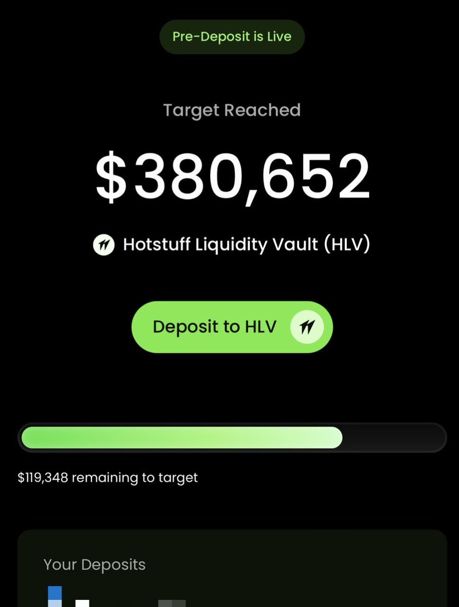 the hotstuff liquidity vault is live!  
got a few bucks in.  

i'd be hopping on a call with team tomorrow.  

this post was supposed to come after the call, but i decided to let y'all know now, because from the way things are going, i don't think there'll be any spots left by