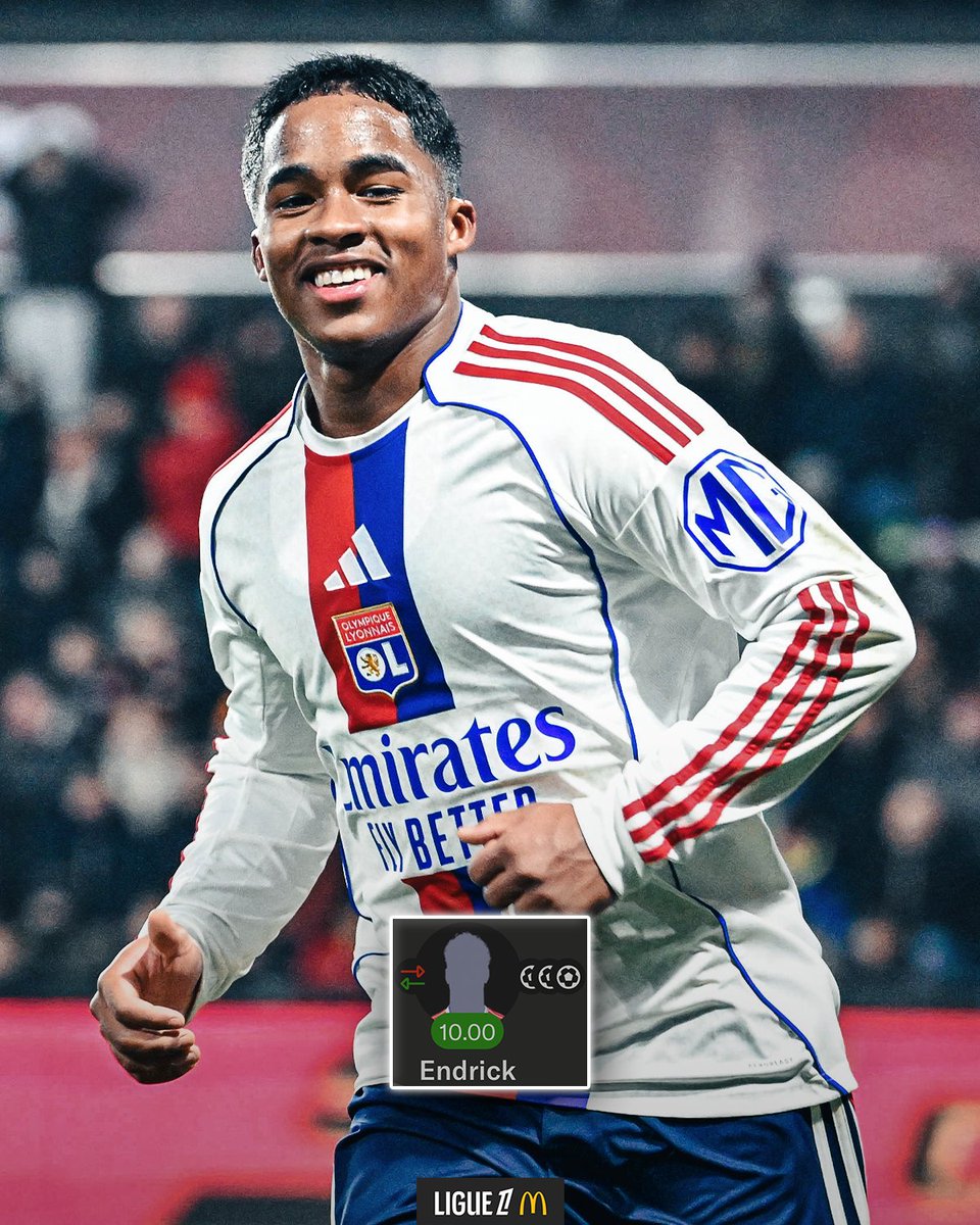 Ligue1_ENG's tweet photo. First career hat-trick for Endrick 3️⃣⚽️ https://t.co/awGRlmmveX