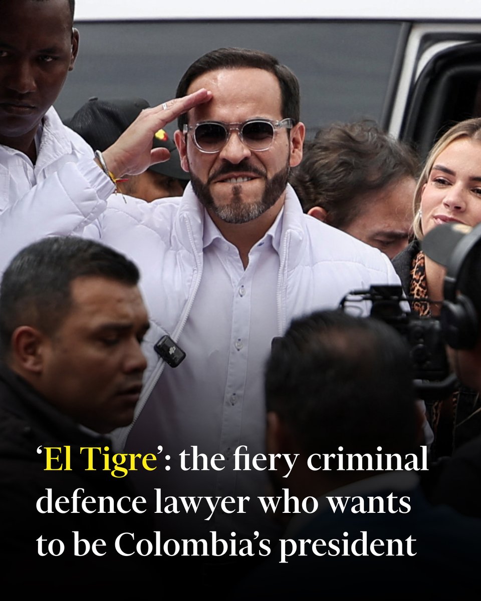 FT's tweet image. Meet Abelardo de la Espriella, Colombia’s opposition frontrunner pledging to end the country’s leftward turn. ft.trib.al/8yYLEsL
