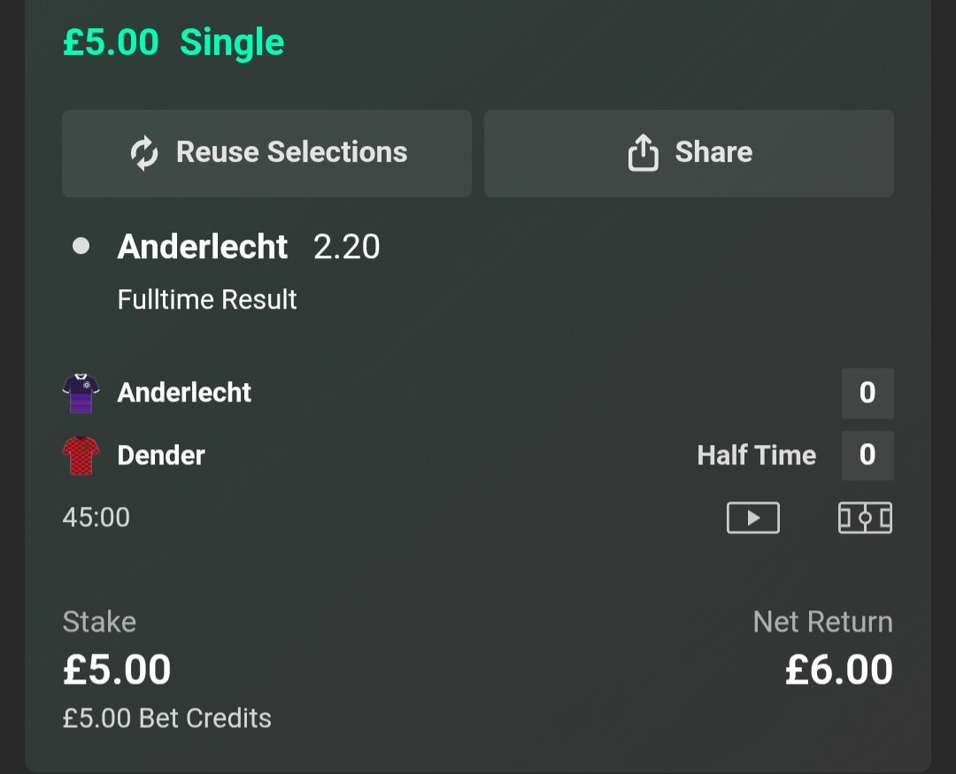 MuttockMegaTips's tweet image. Using our free bet credits.

Anderlecht playing bottom of the table. Surely they come out in the 2nd half and turn it on!