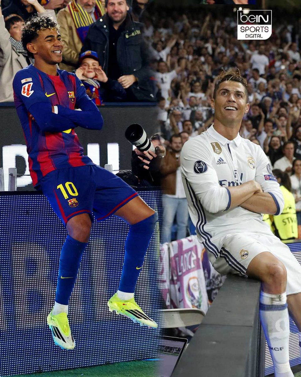 beINSPORTSUSA's tweet photo. 😳 The image sparking debate

Tribute or coincidence between Yamal and Ronaldo?

#LamineYamal #CristianoRonaldo #beINSPORTS https://t.co/bTsyrxPlLc