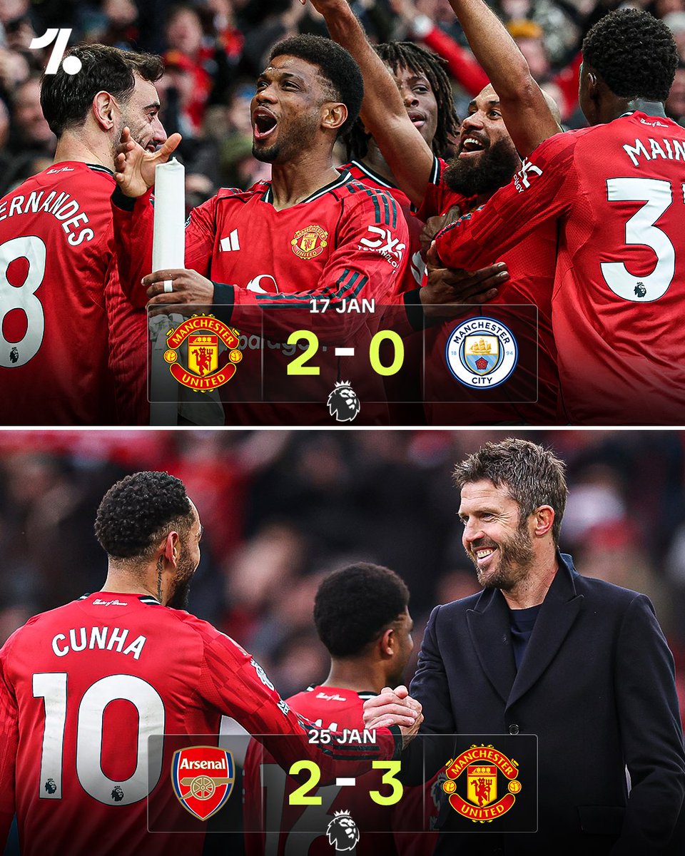 Michael Carrick’s Manchester United reign has started with a bang with back-to-back wins against Premier League heavyweights 🔥🔴