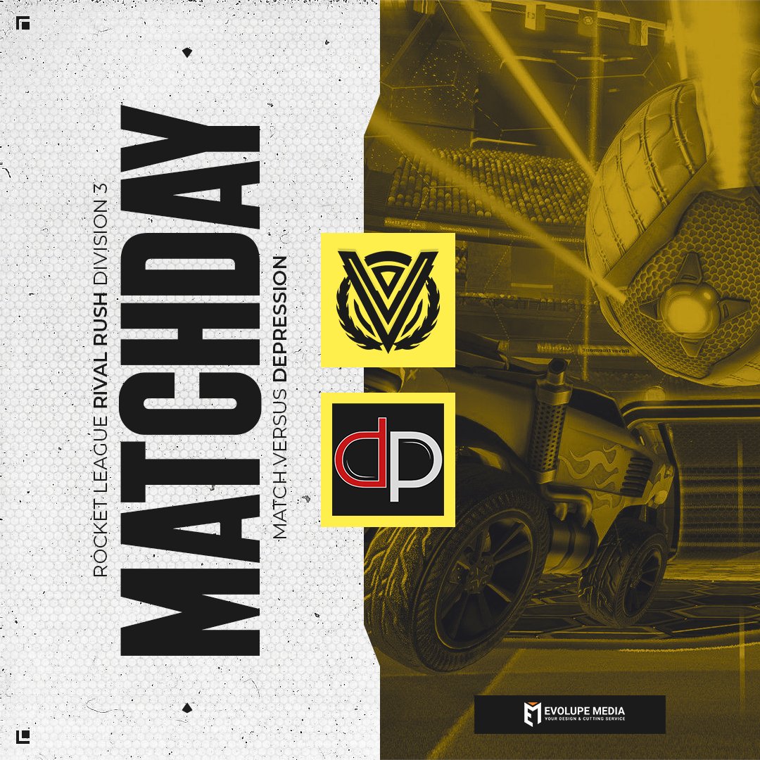 [Matchday]  

🏆<a href="/RivalRushRL/">Rival Rush</a>
🆚Depression
🕒20:00
👥<a href="/dele_rl/">Dele</a> - <a href="/bxrchii/">Bxrchii</a> - <a href="/mikerl14_/">mike</a> 

Wir freuen uns auf ein unterhaltsames Spiel!  

#DefineyourVision