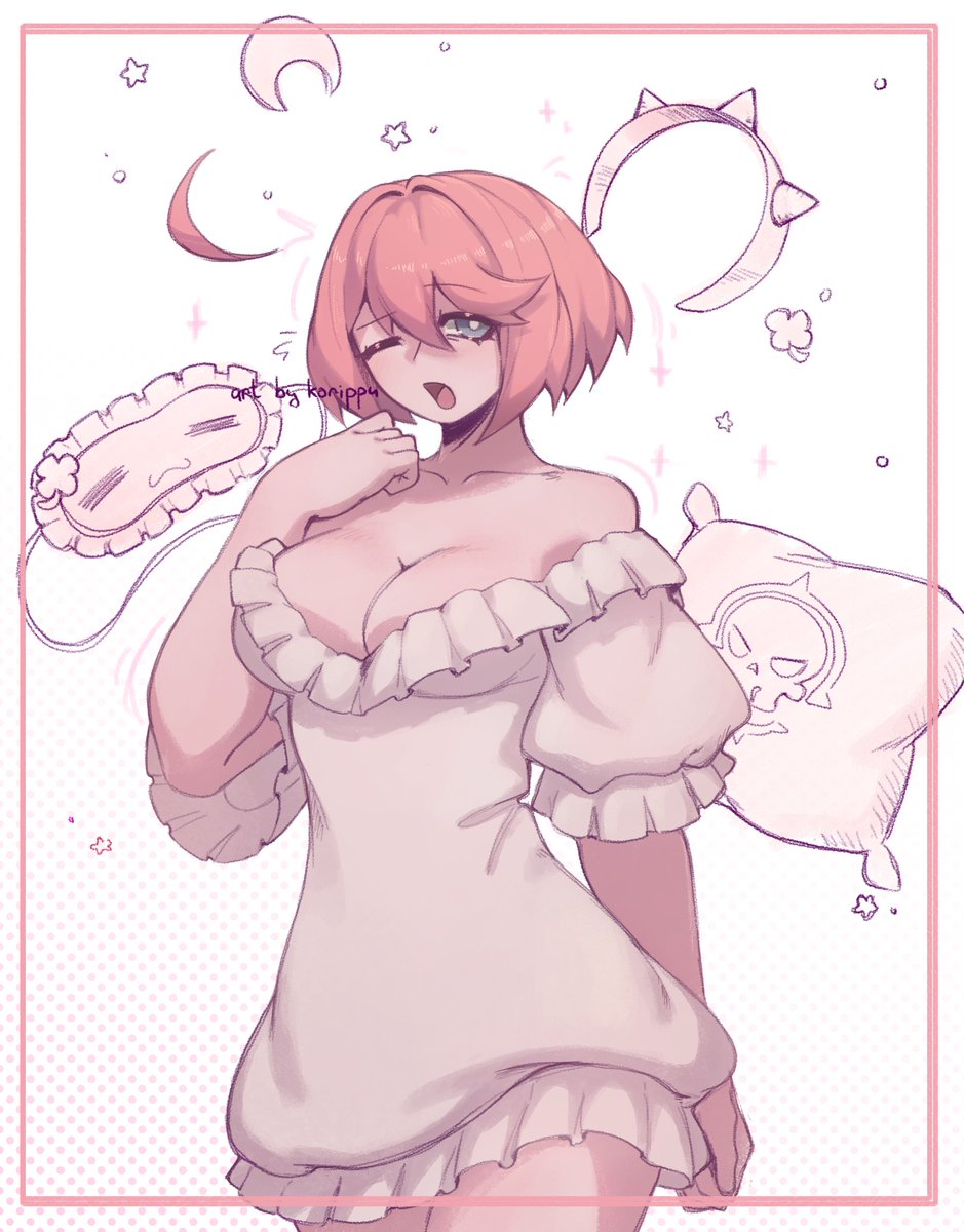 korippu_u's tweet image. Sleepy pink Elphelt
#GuiltyGear