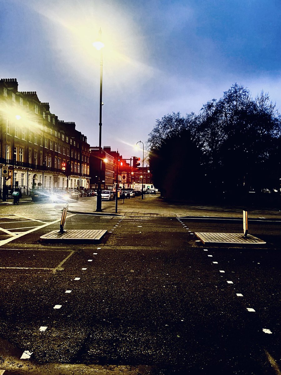 I’m lecturing tomorrow on nuclear strategy. In preparation for it I took this photo. Not a prepossessing scene, at first glance. It’s the crosswalk at Southampton Row in London at Russell Square where the Hungarian physicist Leo Szilard in 1933 conceived the idea of a nuclear