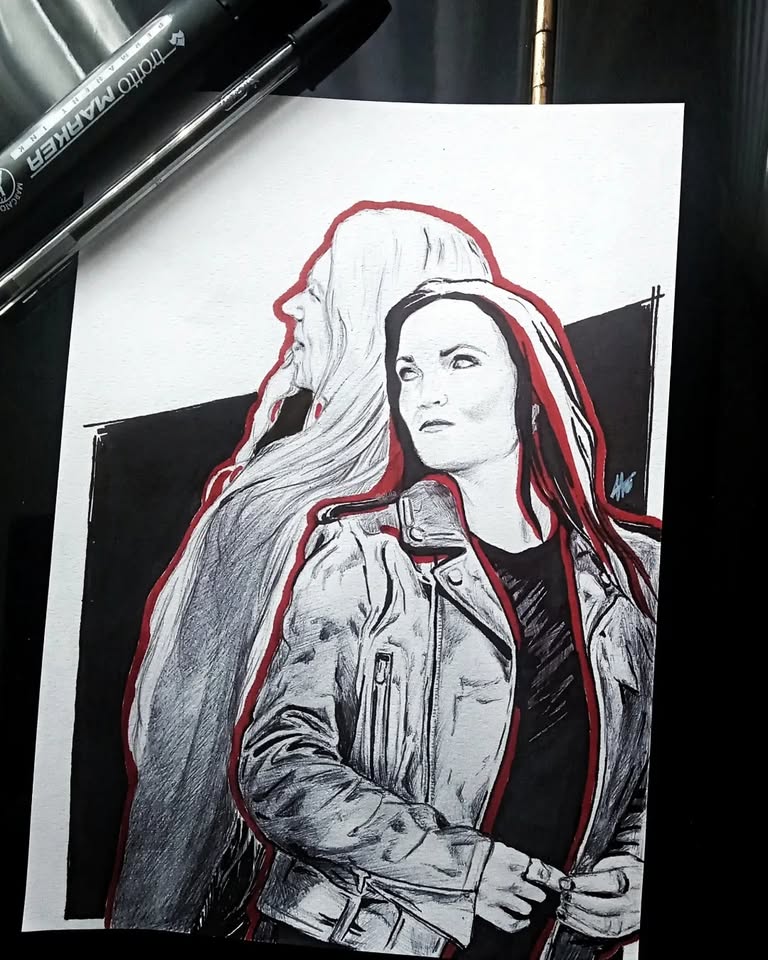 Exactly 2 years ago I made this drawing and posted it with the lyrics "Once I had a dream and this is it".
Now the dream is getting real in few days and I still can't believe it 😻 
See you soon <a href="/tarjaofficial/">Tarja Turunen</a> 🖤🇮🇹