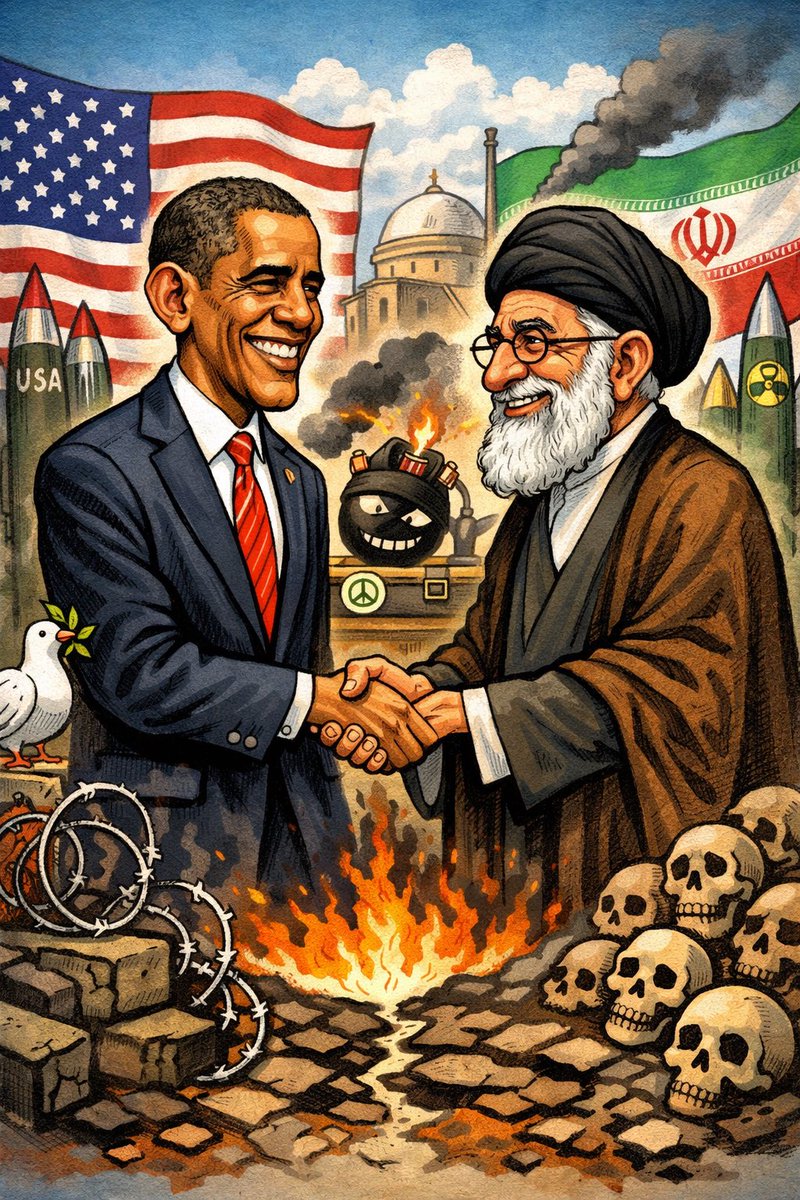 Martin_Sedi's tweet photo. Barack Obama,

Terror is Terror

You silence means you love Terror. You Zipped your mouth.

A Nobel Peace Prize on your shelf, and blood on your silence.

Iranian children are executed. Civilians are massacred. Women are tortured in daylight.
You shut your mouth and look away.

This isn’t diplomacy, it’s appeasement of killers.
This isn’t restraint, it’s moral bankruptcy.

History won’t remember your speeches.
It will remember that when people begged for justice, you chose comfort over courage.

A Nobel Prize worn while ignoring mass murder is a fraud just like your silence.

And you wife Michelle Obama Zipped her mouth.

@BarackObama
@MichelleObama

#TerrorIsTerror
#IranMassacre