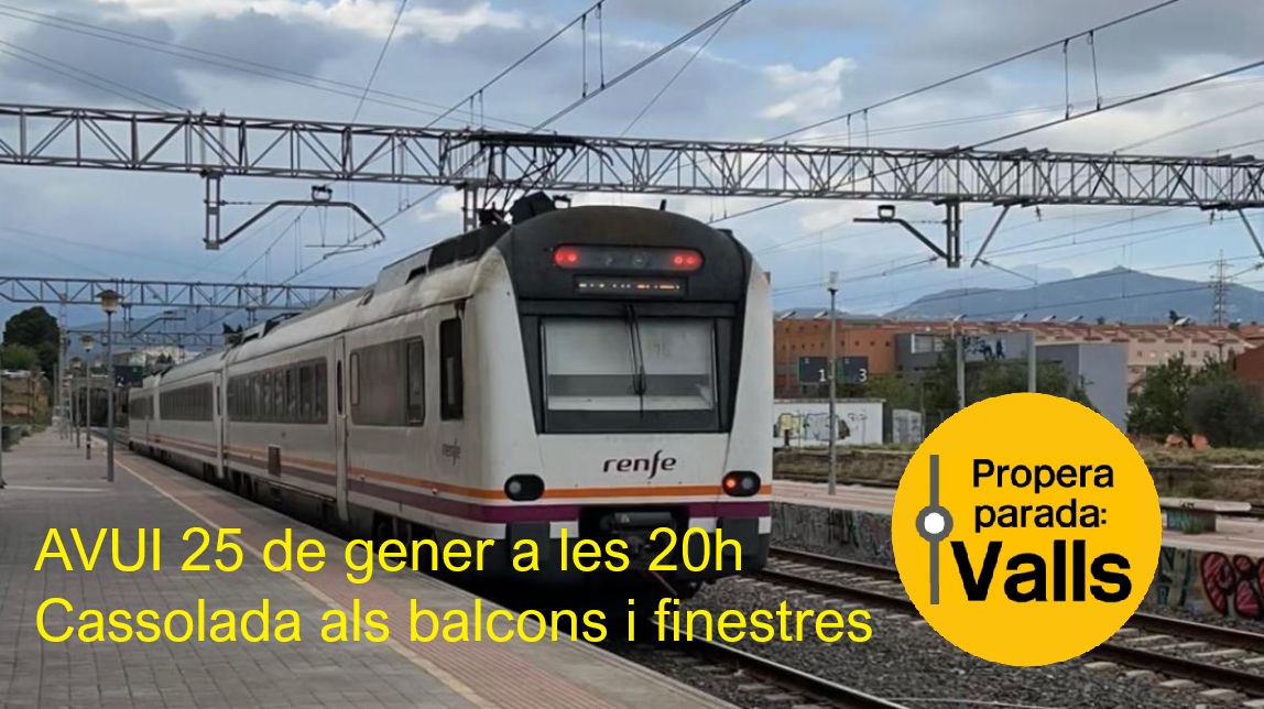 La ciutadania diem PROU.
Ens tenen col·lapsats/des, sense alternatives ni respostes. 
No és una incidència puntual, és menyspreu constant. 
📅 Avui 25 de gener a les 20 h, cassolada massiva des de balcons i finestres.
Volem un servei eficient, confiable i digne.
#vallsexisteix