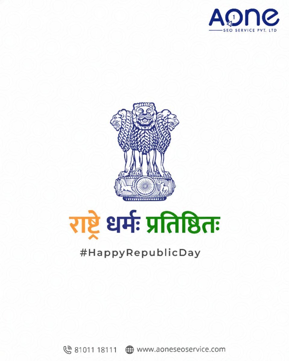 AOneSeoService's tweet photo. Rooted in values, driven by integrity, and committed to building a stronger digital India. Happy Republic Day

#AOneSEOService #HappyRepublicDay #RepublicDayIndia #RepublicDay2026 #ProudToBeIndian #JaiHind #IndianConstitution #UnityInDiversity #VandeMataram #IndiaCelebrates https://t.co/Gfd6N1WU5n