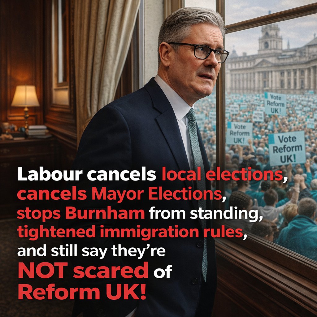 Darren_Fower's tweet image. 𝗟𝗔𝗧𝗘𝗦𝗧 #GeneralElection betting ODDS:
Reform UK: 21/20 (fav) 
Labour: 11/4 

#AndyBurnham #KeirStarmer #NEC #GortonAndDentonByElection #UKLabour