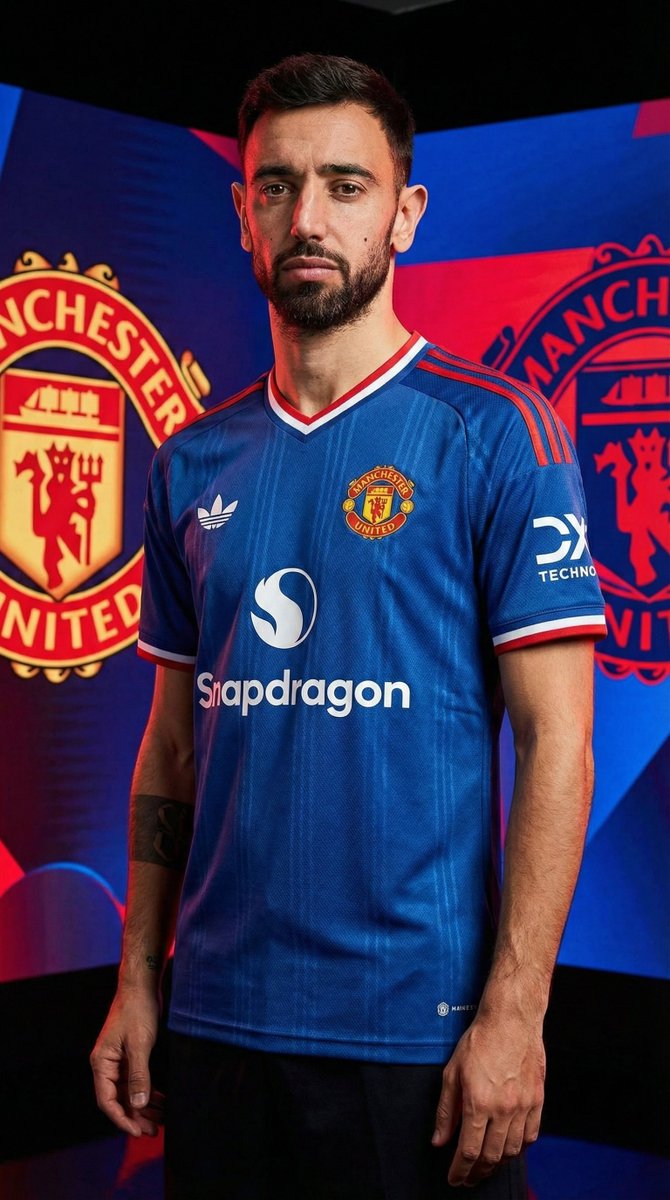 utdscope's tweet photo. 🚨NEW:

Manchester United’s leaked probable away shirt for the 2026/27 season on Bruno Fernandes. https://t.co/8g7YOGhWTN