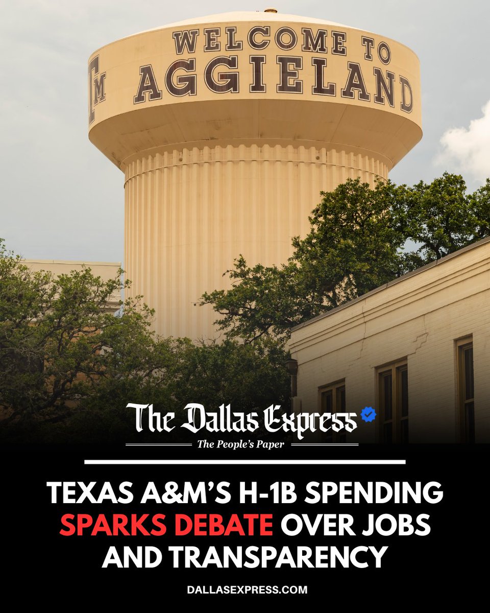 TEXAS A&amp;M SPENT $3.25M ON H‑1B VISAS SINCE 2020

Records reveal the university’s reliance on foreign labor, sparking questions about wages, job opportunities, and staffing priorities.
dallasexpress.com/education/texa…