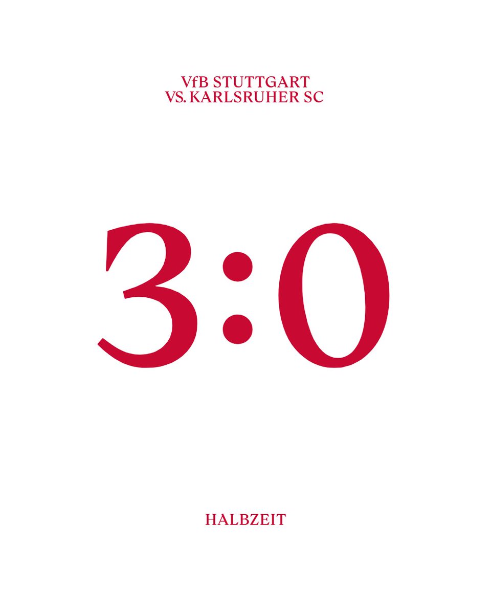 VfB_Frauen's tweet photo. โธ๏ธ Halbzeit in Cannstatt. Dominant von der ersten Minute an, mit viel Kontrolle und vielen Chancen: Die #VfBFrauen fรผhren hochverdient mit 3:0 gegen den KSC. Weiter so, Mรคdels! โช๏ธ๐ด
VfB Stuttgart ๐ Karlsruher SC 3:0 (45.)
#VfB | #VfBKSC | #Testspiel https://t.co/BerrTmLiEP