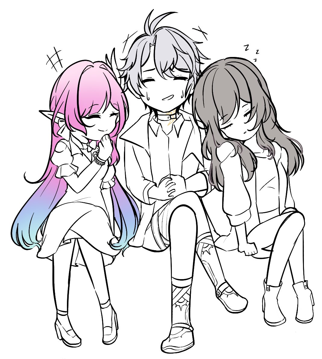 kan_gallery's tweet photo. Doodle art
(I drew this since oct 2025 but I forgot to upload.)
#PhainonHSR #Cyrene #Stelle #HonkaiStarRail https://t.co/vPXALlgphx