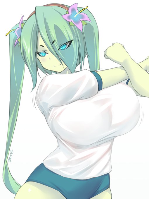 運動前にストレッチでぐっぐっとやる華音 