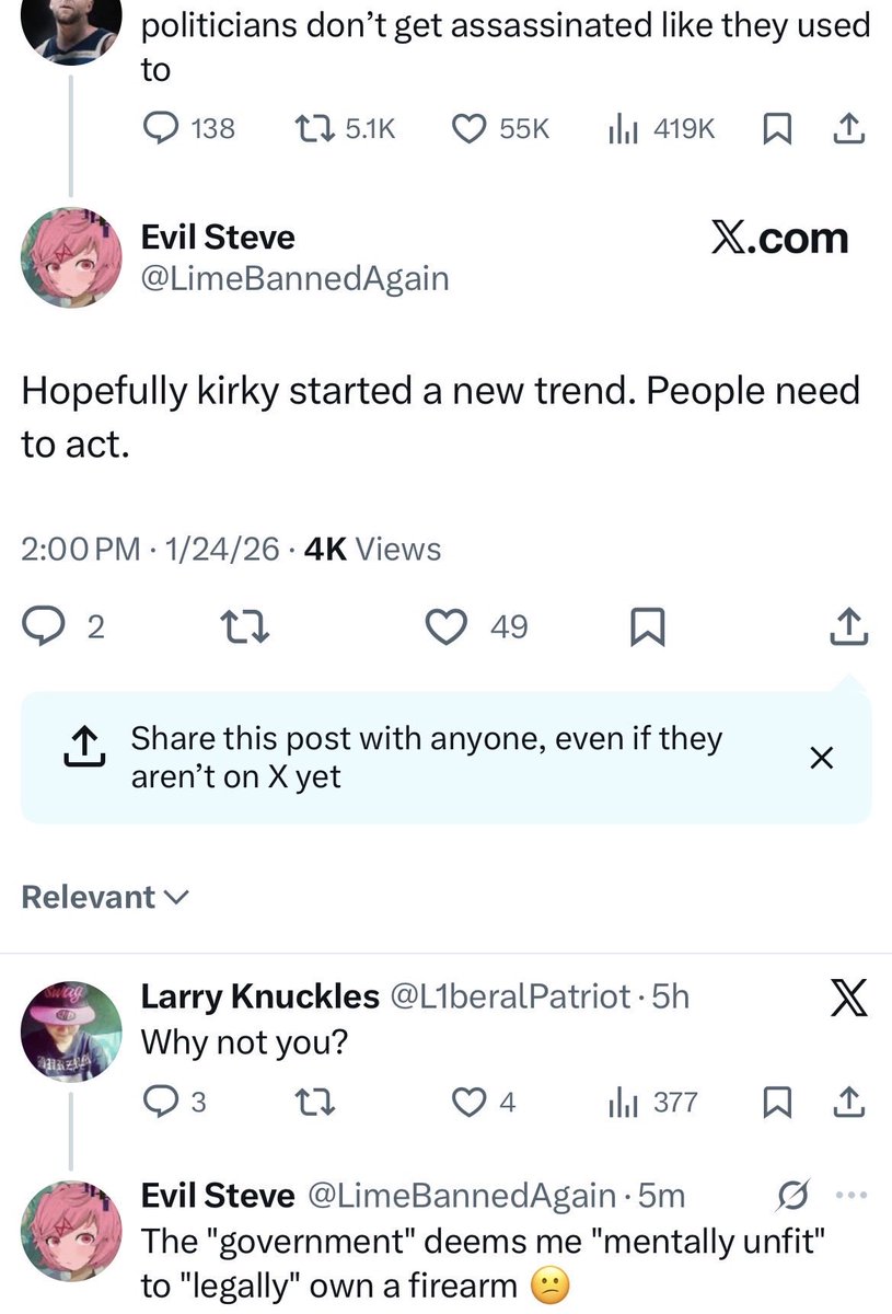 Howlingmutant0's tweet image. Fascists want to disarm the mentally deranged