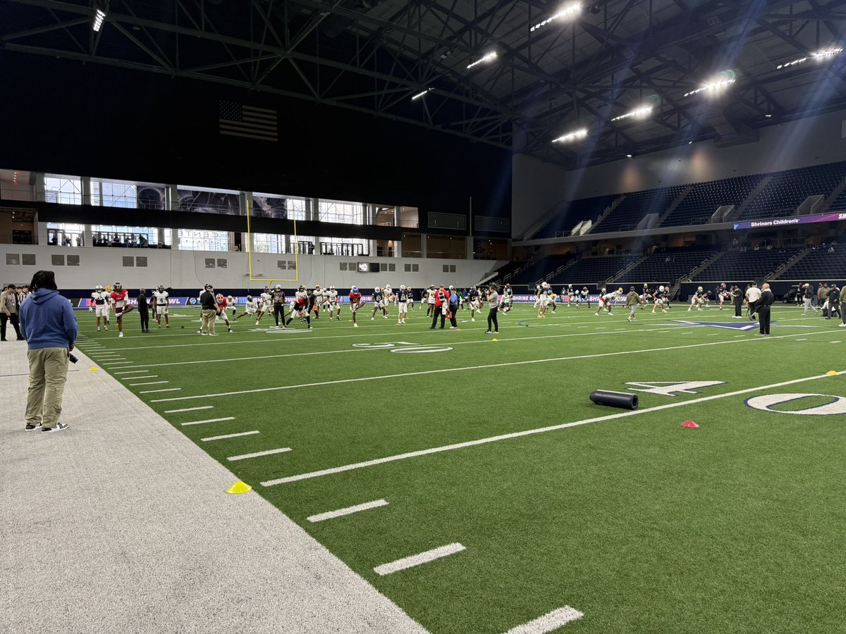 The Quarterbacks of the East 

Virginia Tech’s Kyron Drones (@KyronDrones)
Clemson’s Cade Klubnik (@CadeKlubnikQB)
Texas Tech’s Behren Morton (@BehrenMorton)
Kansas’s Jalon Daniels (@JalonDaniels6) 

#ShrineBowl 