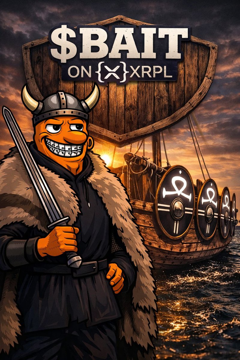Valhalla awaits ⚔️

$XRP leads the march.
$BAIT follows with teeth. 🎣

No fear. No weak hands.
Only builders and true believers.

We sail through volatility and dine in Valhalla.

Stay Baited.
#XRP #XRPL #BAIT