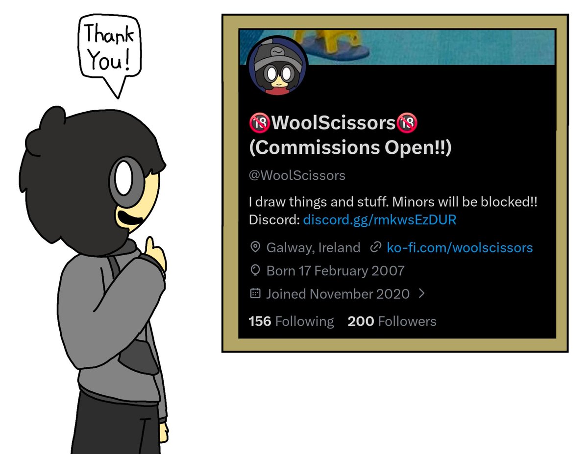 WoolScissors's tweet image. HEY EVERYONE!!!

Thanks for 200 followers! I honestly didn't think many people would like my art but oh well!

To celebrate, I'm gonna be doing free commissions for the next week! I'll have 5 slots available for anyone interested. If you are interested, shoot me a DM!
