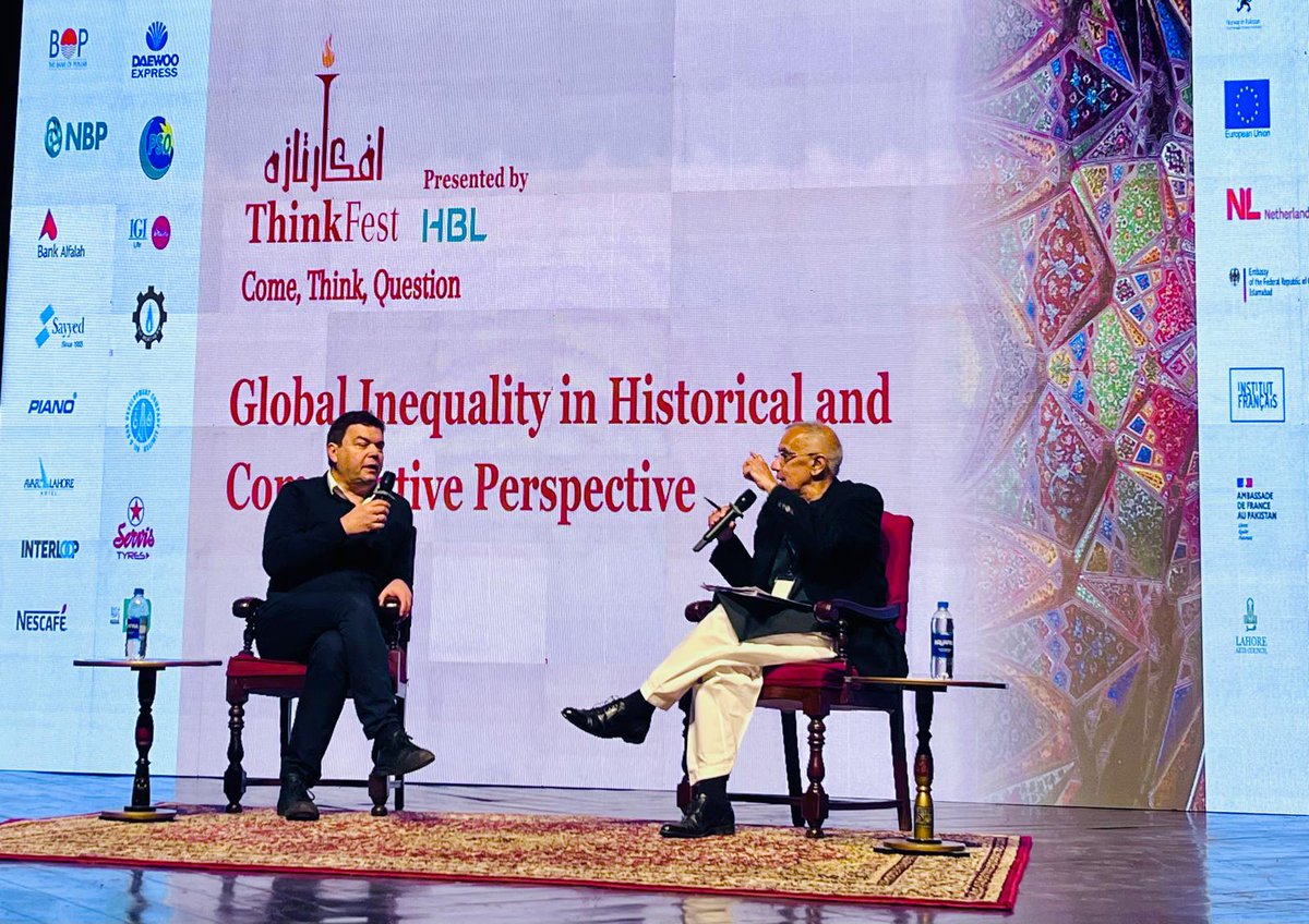 🇫🇷 🇵🇰 French economists Thomas Piketty and Julia Cagé presented their remarkable work on inequality at <a href="/ThinkFestPK/">ThinkFest Pakistan</a>. Very fruitful discussions with the audience.
<a href="/PikettyWIL/">Thomas Piketty</a>
<a href="/CageJulia/">Julia Cage</a>