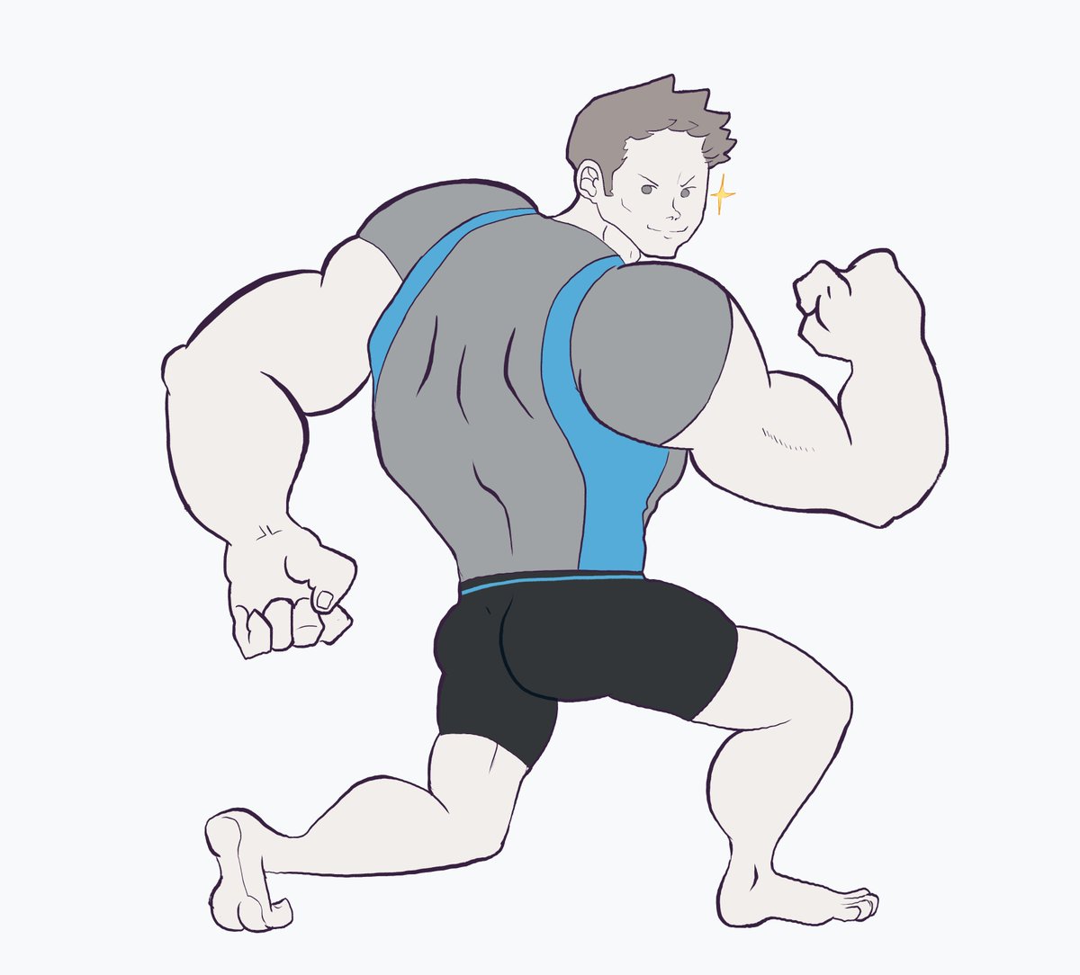 Male Wii Fit Trainer if he locked tf in