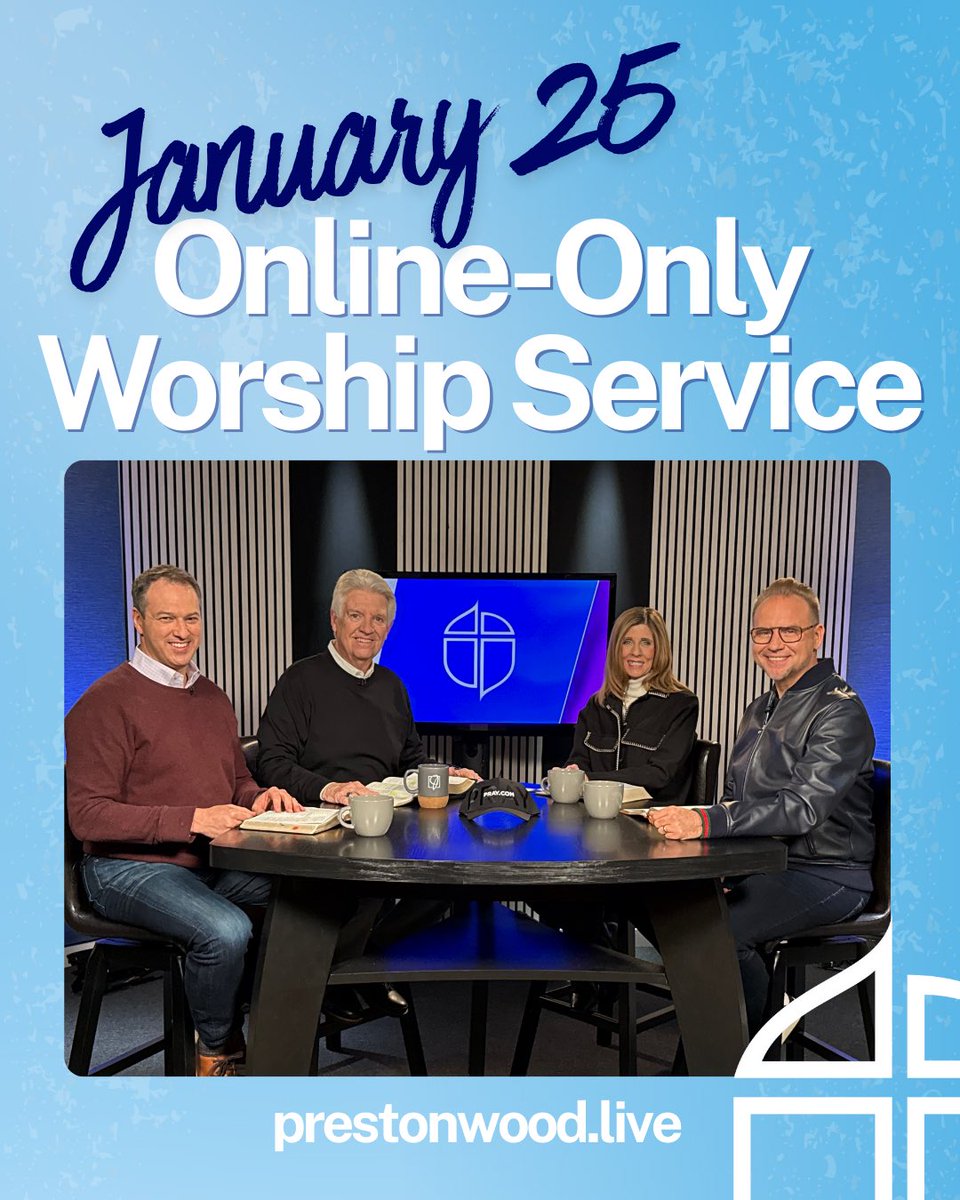Join us online today! 
9:30•10:00•11:00 AM
Prestonwood.live