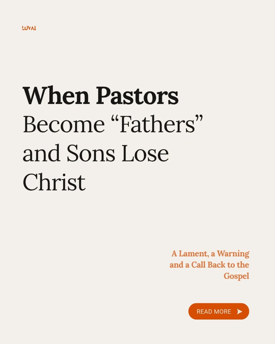 Mickzo's tweet photo. When Pastors become “Fathers” and Sons lose Christ #Thread 🧵 https://t.co/zewlTAT8Xq
