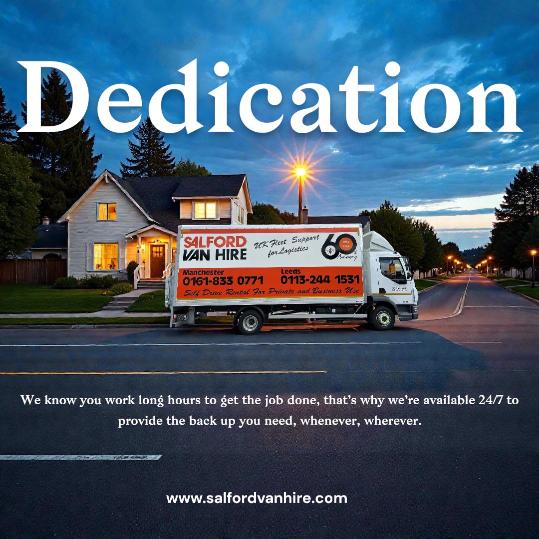 We’re always here with 24/7 back up, which means any downtime is dealt with in no time! 

Book online at salfordvanhire.com

#salfordvanhire #vanrental #vanhire #PrivateUse #BusinessUse #HGV #hgvrental #manchester #Leeds #nationwide #bigorangetrucks #60thAnniversary