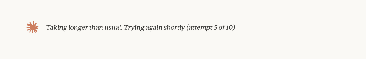 ravipalwe's tweet photo. Looks like claude is down... #down #outage #claude https://t.co/4SIHF3cW4P
