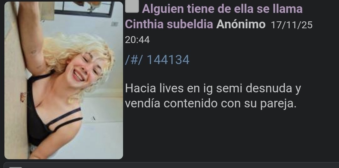 onlyfans2802's tweet photo. Fotos de cinthia subeldia XXX https://t.co/4lyMRqUnom