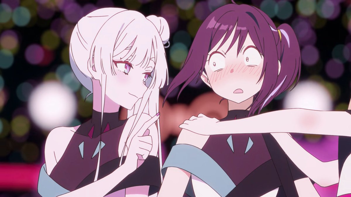 Hazewingart's tweet photo. //Spoilers
Seeing this again after that ending is so hilarious. Its so cute how Kaguya was jealous of Yachiyo and how Iroha literally still loves the same person no matter what she looks like 
Yurilicious 
#超かぐや姫 #CosmicPrincessKaguya https://t.co/5IrhU1tFfk