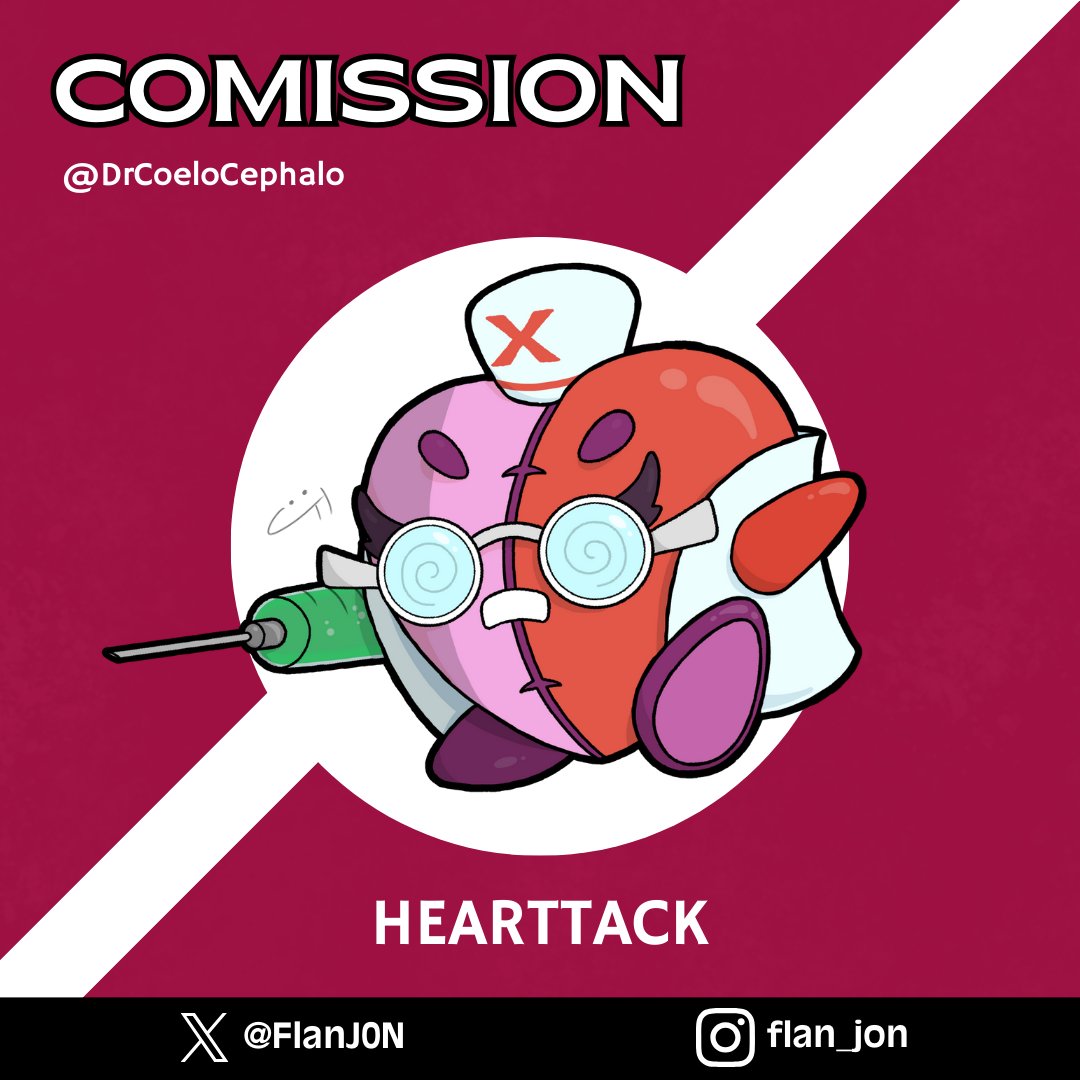 FlanJ0N's tweet photo. Another monster from @DrCoeloCephalo's monster taming project.

Here's Hearttack, the most "lovely" nurse you'll ever meet...

#monstertaming #indiegame #fakemon #digimon #dragonquest #yokaiwatch https://t.co/CMMFHi5BsF