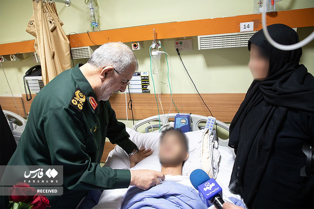 IRGC chief visited those who injured from the recent terrorist incidents in #Iran.