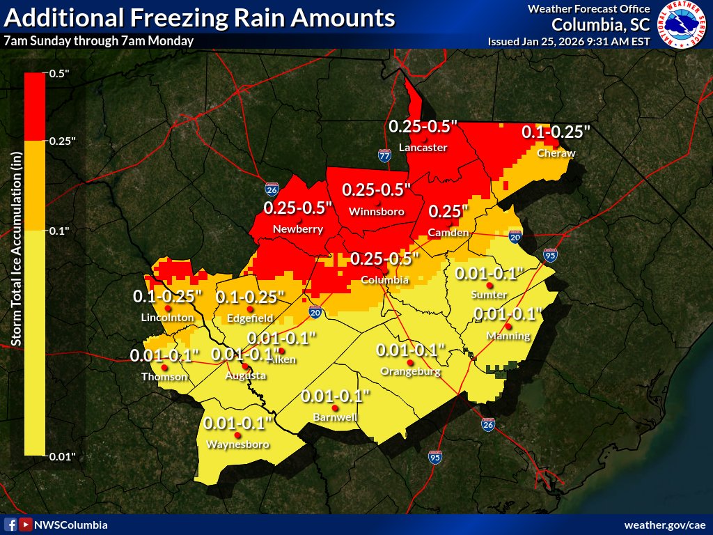 NWS Columbia tweet media