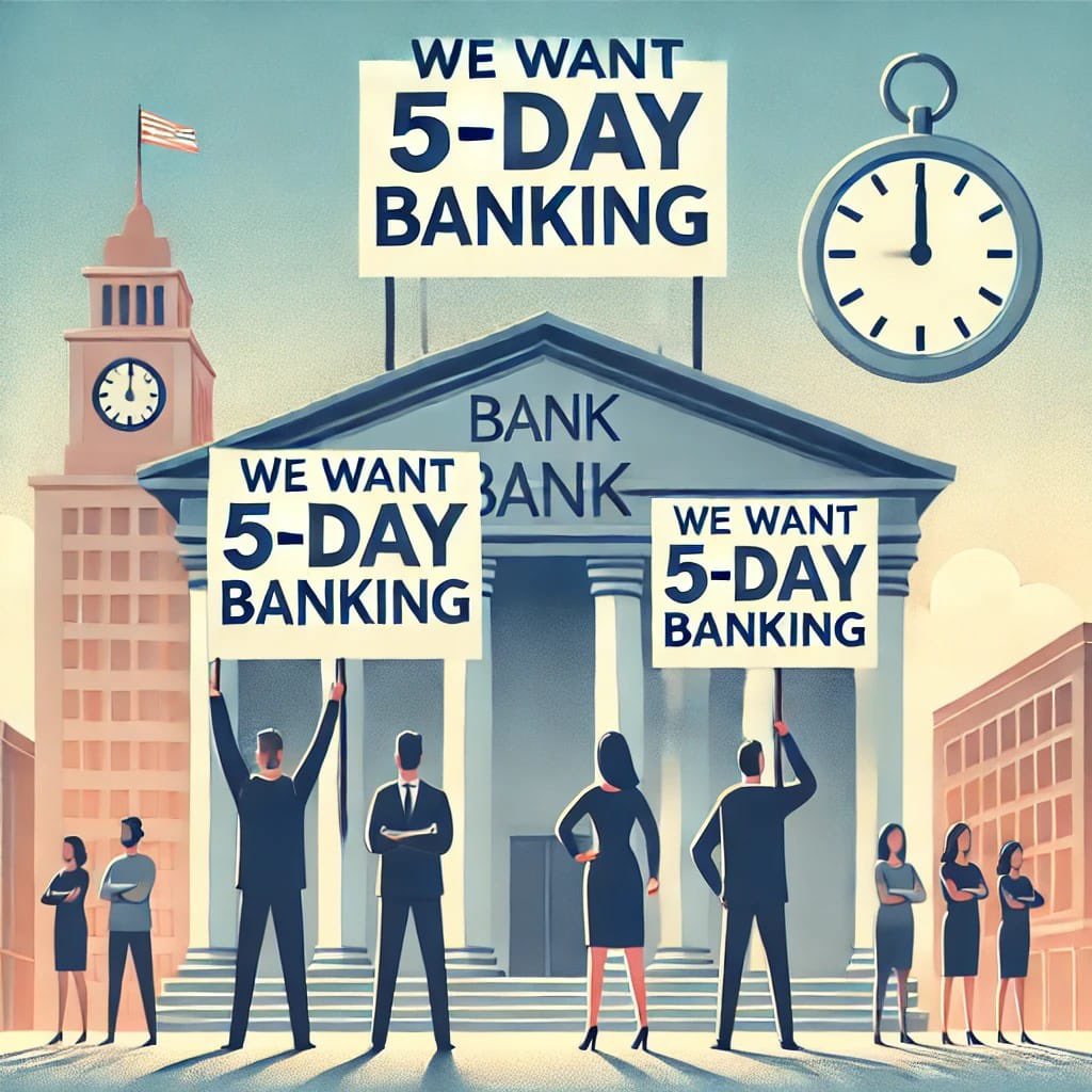 Subhrajitboi's tweet photo. @sanjaybpi #BankersDemand5DayWeek https://t.co/EhEqixuC4u