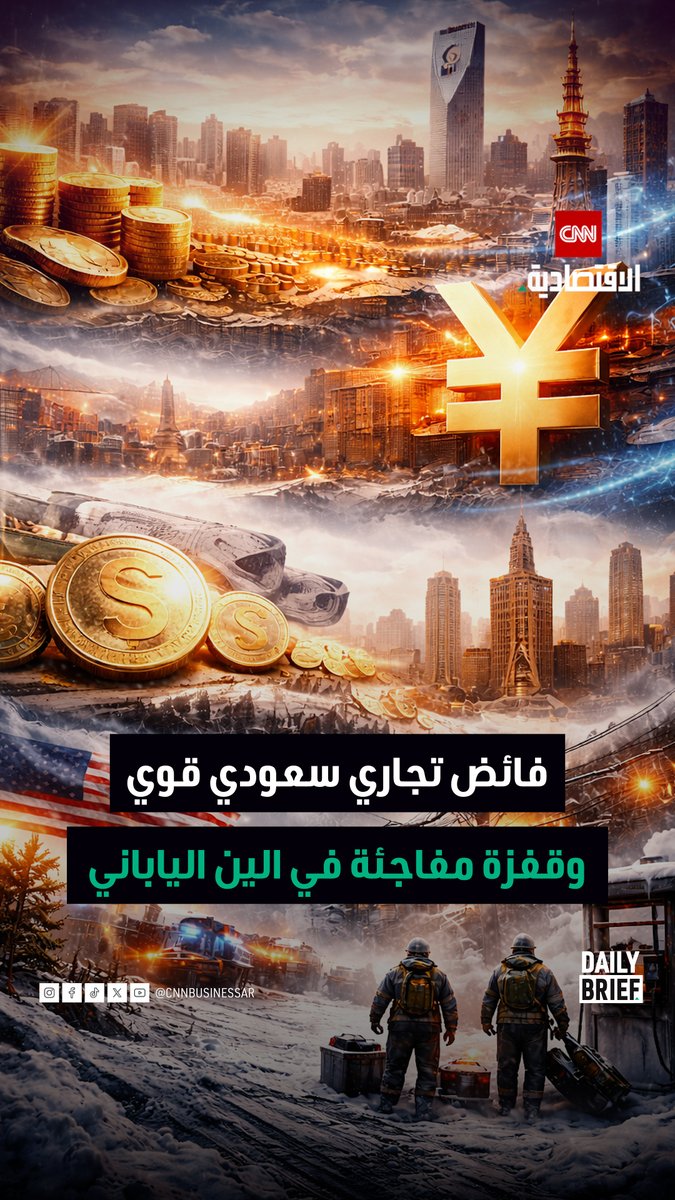 Daily Brief. فائض الميزان التجاري السعودي يقفز 70%. اليابان تتوعد المضاربات بعد قفزة كبيرة في سعر عملتها. بولندا تُعيد النظر في الانضمام لمنطقة اليورو. عاصفة شتوية تشل أجزاء من أميركا 