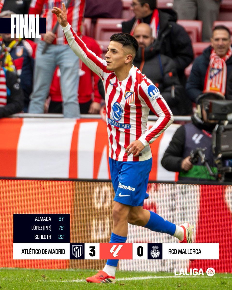 🇪🇸|🔴 25/26 ラ・リーガ 第21節 ⚫️ 『試合結果』 アトレティコ