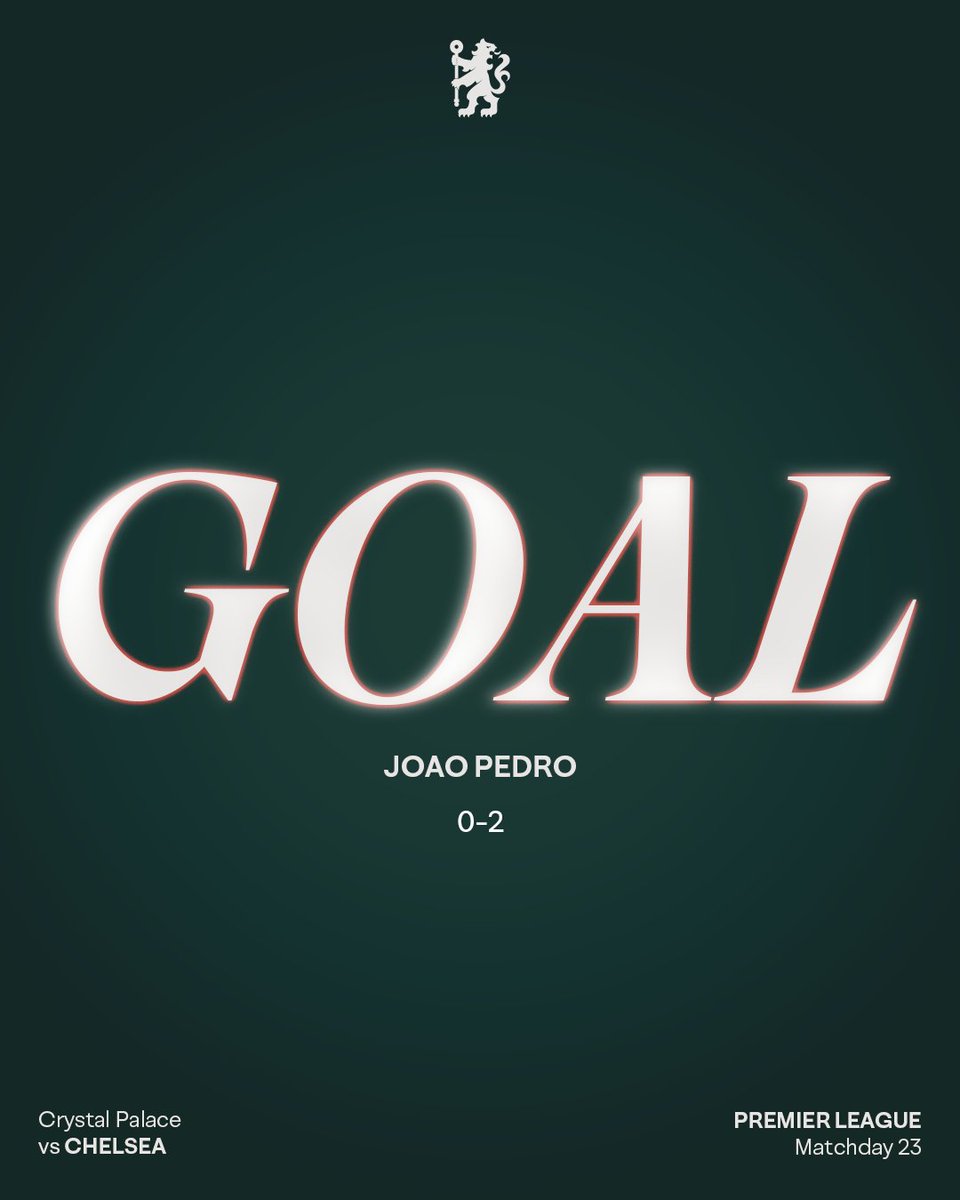 JOAO PEDRO MAKES IT TWO!!!

🦅 0-2 ⚪️ [49] #CFC | #CRYCHE