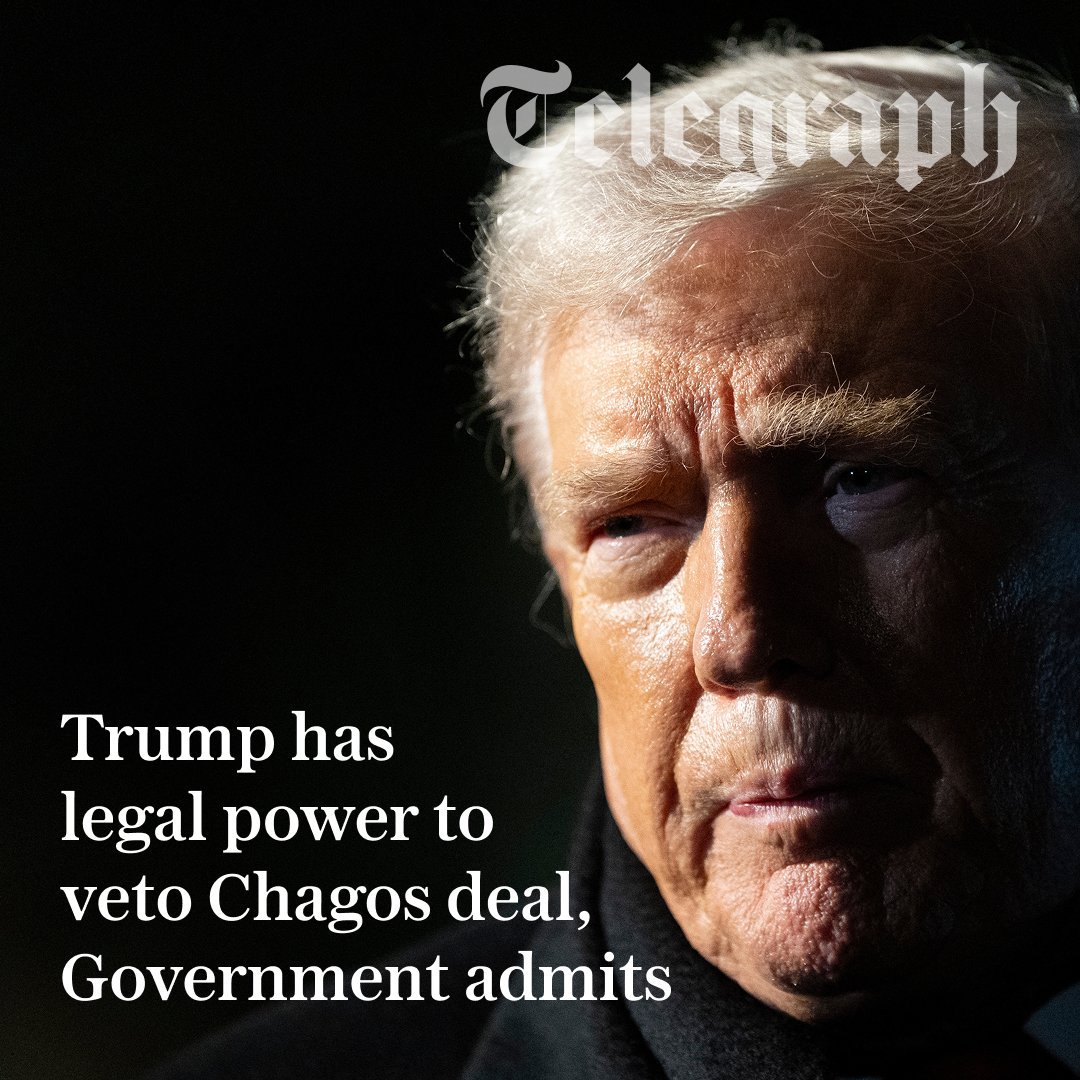 TheBritishIntel's tweet image. 🚨🇬🇧 UK GOVERNMENT ADMITS TRUMP CAN VETO CHAGOS SURRENDER DEAL

The UK government has admitted that President Trump has the power to veto the Chagos surrender deal.

Get it done, Mr President.