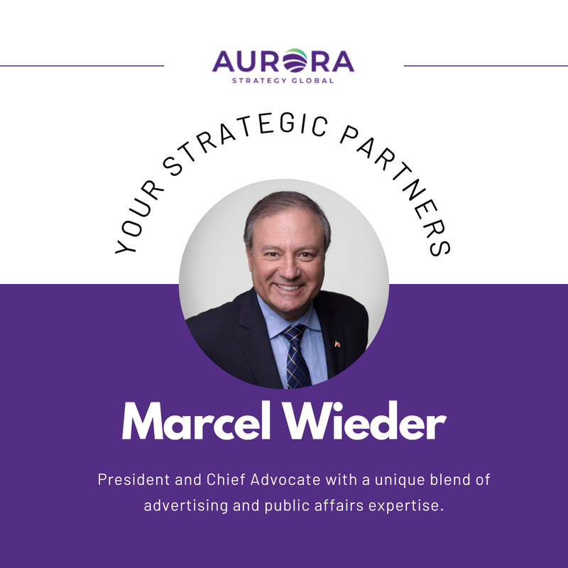 Aurora_Strategy's tweet image. Marcel Wieder brings a distinctive perspective to Aurora Strategy as President and Chief Advocate—combining decades of advertising experience with deep passion for public affairs. 

#TeamSpotlight #PublicAffairs #AdvocacyAdvertising