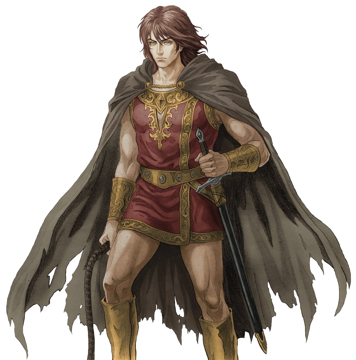 DarianBelmont's tweet image. In celebrating Castlevania’s 40th anniversary this year, I decided it would be fitting to draw Simon Belmont’s original design, also known as Peter Dante. 
#Castlevania #Konami #Fanart